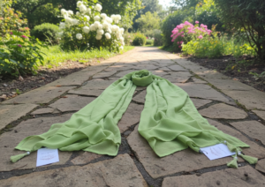 Pastel Green Dew: 3.75 Gaz Luxury Chiffon Dupatta Soft Pastel Green | Pearl-Tipped Tassels | Extra-Long Traditional Drape