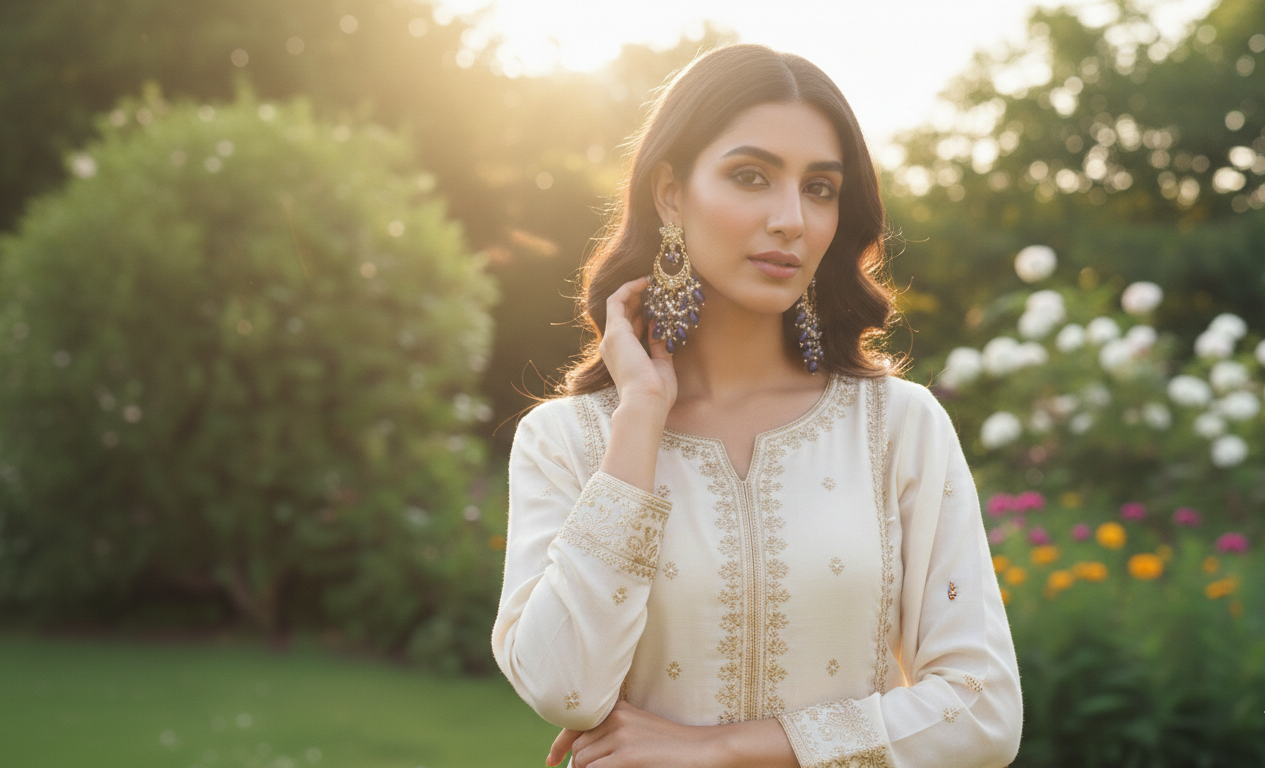 Royal Lapis Chandelier Earrings - Image 2