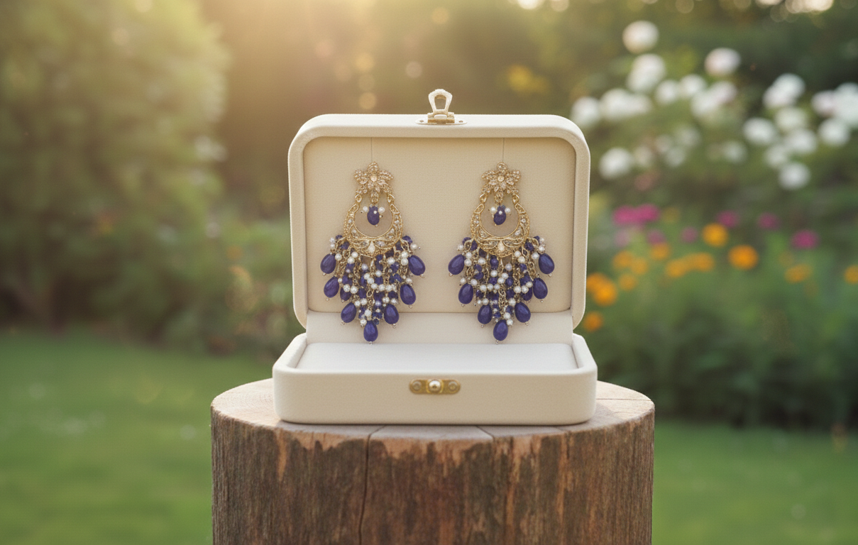 Royal Lapis Chandelier Earrings