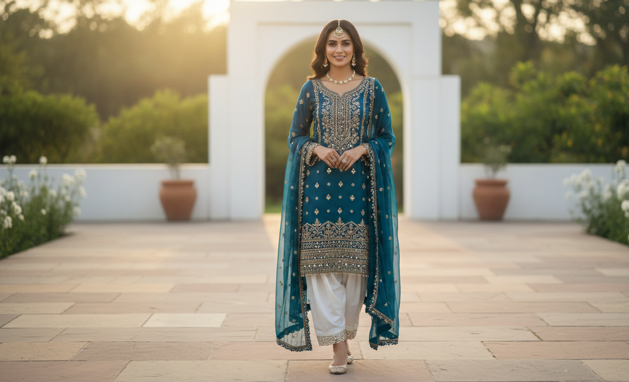 Sapphire Moon Maang Tikka - Image 2