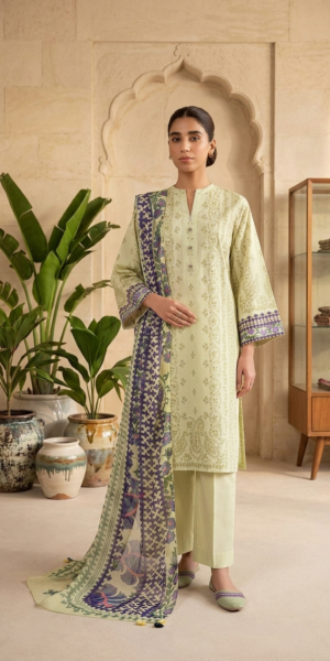 3 Pcs – Unstitched Lawn Suit