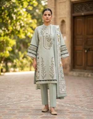 3 PIECE-EMBROIDERED LAWN SUIT