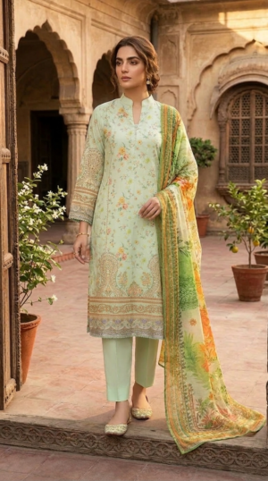 3 PIECE-PRINTED LAWN SUIT