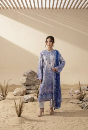 3 Pcs - Unstitched Lawn Suit