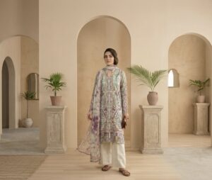 3 Pcs - Unstitched Lawn Suit