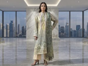3 Pcs - Unstitched Lawn Suit
